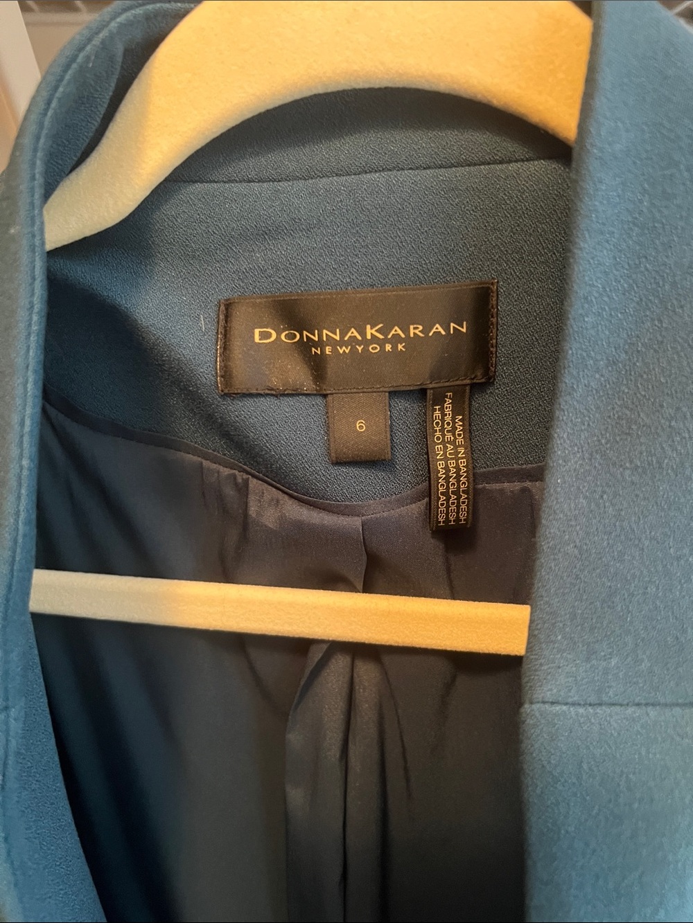 Donna Karan Teal Single-Button Blazer with Gold Buttons - Picture 2 of 5